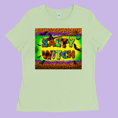 Salty Witch Tumbler Ladies Tee Designed By Bundleandbundleshop