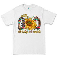 White with god all things are possible with sunflower bbs Premium Tee - BundleAndBundleShop