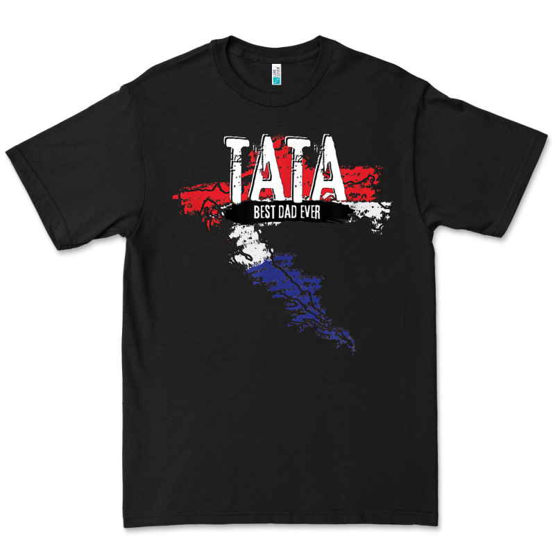 Mens Tata Croatian Father Croatia Bester Papa Father's Day Premium Tee by linhVisuals | Teevron