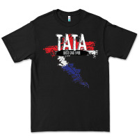 Black mens tata croatian father croatia bester papa father's day Premium Tee - linhVisuals