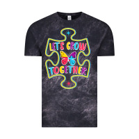 Cloud Black Let s Grow Together Vintage Tee - CowhideDigitalArt