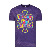 Cloud Purple Let s Grow Together Vintage Tee - CowhideDigitalArt