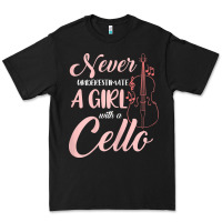 Never Underestimate A Girl With A Cello Premium Tee | Teevron