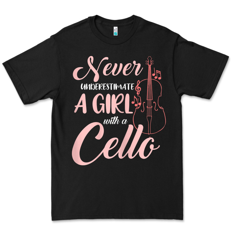 Never Underestimate A Girl With A Cello Premium Tee by linhVisuals | Teevron