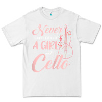 White never underestimate a girl with a cello Premium Tee - linhVisuals