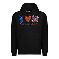 Black Peace Love America Premium Hoodie - Jasminsmagicworld