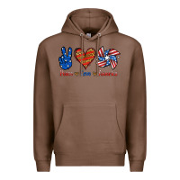 Chestnut Peace Love America Premium Hoodie - Jasminsmagicworld