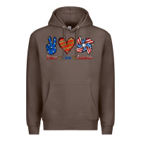 Coffee Peace Love America Premium Hoodie - Jasminsmagicworld