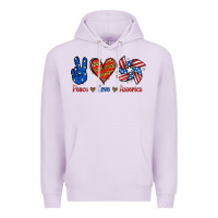 Lilac Peace Love America Premium Hoodie - Jasminsmagicworld