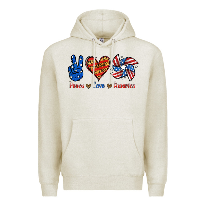 Peace Love America Premium Hoodie by Jasminsmagicworld | Teevron