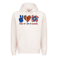 Pale Pink Peace Love America Premium Hoodie - Jasminsmagicworld
