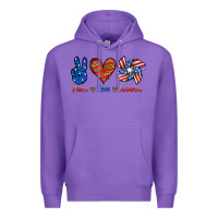 Purple Peace Love America Premium Hoodie - Jasminsmagicworld