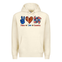 Sandshell Peace Love America Premium Hoodie - Jasminsmagicworld