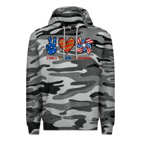 Slate Camo Peace Love America Premium Hoodie - Jasminsmagicworld