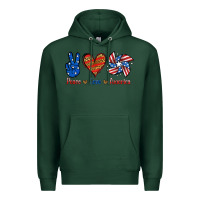 Sports Green Peace Love America Premium Hoodie - Jasminsmagicworld