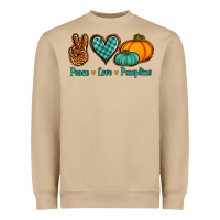 Mushroom peace love pumpkins Heavyweight Sweatshirt - Jasminsmagicworld