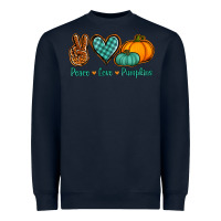 Navy peace love pumpkins Heavyweight Sweatshirt - Jasminsmagicworld