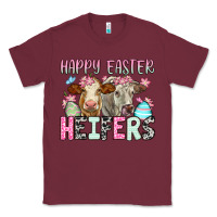 Burgundy Happy Easter Heifers Classic Tee - OliviaCreatesArt