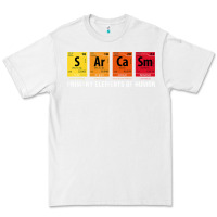 White sarcasm elements of humor periodic table graphic Premium Tee - linhVisuals