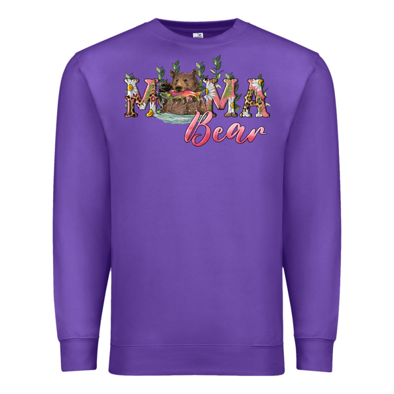 Mama Bear With Daisy Premium Sweatshirt by RanaPortraitStore | Teevron