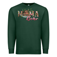 Sports Green mama bear with daisy Premium Sweatshirt - RanaPortraitStore