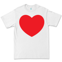 White big heart Premium Tee - linhVisuals