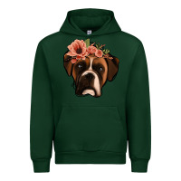 Forest Green floral boxer Urban Hoodie - Jasminsmagicworld