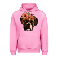 Fuchsia Pink floral boxer Urban Hoodie - Jasminsmagicworld