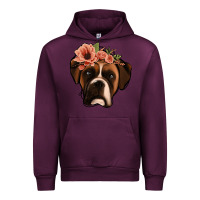 Mauve Wine floral boxer Urban Hoodie - Jasminsmagicworld