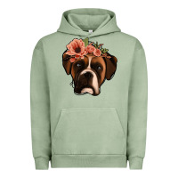 Pigment Oil Green floral boxer Urban Hoodie - Jasminsmagicworld