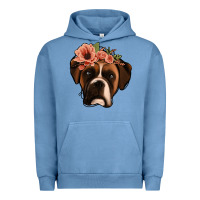 Pigment Pebble Blue floral boxer Urban Hoodie - Jasminsmagicworld