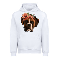 White floral boxer Urban Hoodie - Jasminsmagicworld