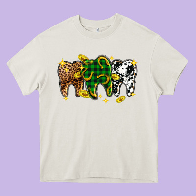 St. Patrick's Day Dental Heavy Core Tee Designed By Oliviacreatesart