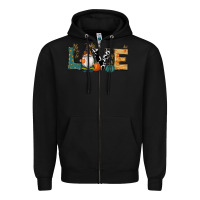 Black Fall Love Gnome Zipper Hoodie - RanaPortraitStore