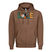Chestnut Fall Love Gnome Zipper Hoodie - RanaPortraitStore