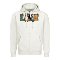 Oatmeal Heather Fall Love Gnome Zipper Hoodie - RanaPortraitStore