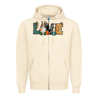 Sandshell Fall Love Gnome Zipper Hoodie - RanaPortraitStore
