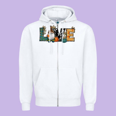 Fall Love Gnome Zipper Hoodie Designed By Ranaportraitstore