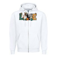 White Fall Love Gnome Zipper Hoodie - RanaPortraitStore