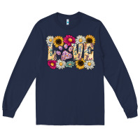 Navy love dog Long Sleeve Tee - CowhideDigitalArt