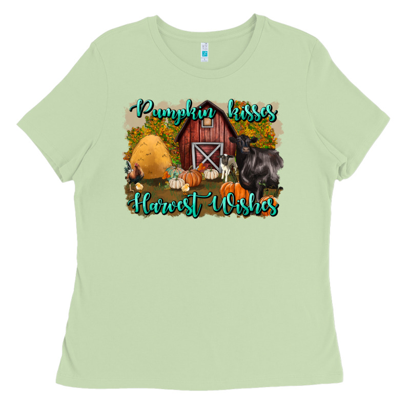 Pumpkin Kisses Harvest Wishes Ladies Tee by BundleAndBundleShop | Teevron