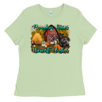 Matcha pumpkin kisses harvest wishes Ladies Tee - BundleAndBundleShop
