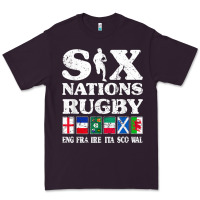 Plum rugby 6 nations england france ireland italy scotland wales t shirt Premium Tee - linhVisuals