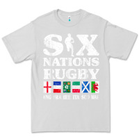 Dove Grey rugby 6 nations england france ireland italy scotland wales t shirt Premium Tee - linhVisuals