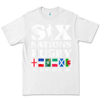 White rugby 6 nations england france ireland italy scotland wales t shirt Premium Tee - linhVisuals
