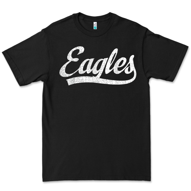 Eagles School Sports Fan Team Spirit Mascot Gift Premium Tee by linhVisuals | Teevron