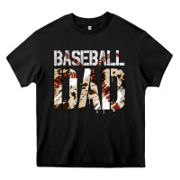 Black no background baseball dad Heavy Core Tee - Jasminsmagicworld