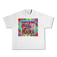 Lunar Rock Football Mama Urban Heavy Tee - CowhideDigitalArt