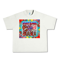 Pistachio Football Mama Urban Heavy Tee - CowhideDigitalArt