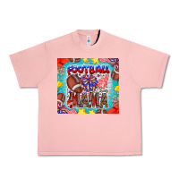 Salmon Football Mama Urban Heavy Tee - CowhideDigitalArt